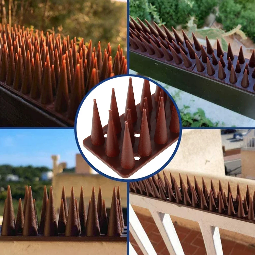 12 pz Recinzione Parete Spikes Uccelli Deterrente Spikes di Plastica Anti Salire Gatto Repellente Per Animali Per Recinzioni Da Giardino Uccelli Piccioni Spikes
