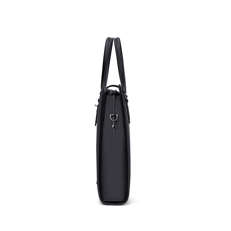 Men's large capacity briefcase, fashionable cowhide business computer bag, multifunctional shoulder bag