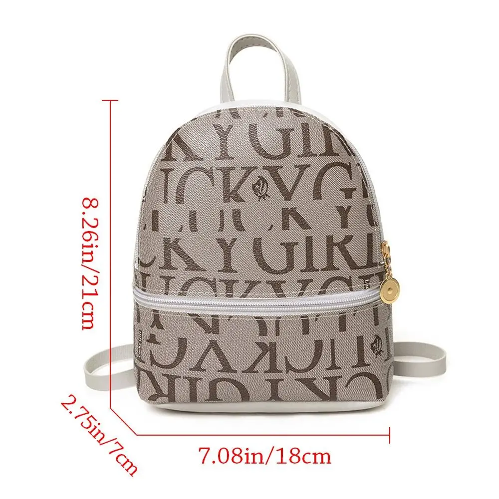 Zaino piccolo in pelle PU borse a tracolla per borsa quotidiana per donna borsa a tracolla a tracolla per donna stampata con lettera di moda