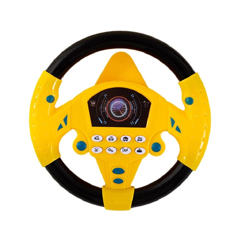 Simular condução carro copiloto volante elétrico brinquedos do bebê com som crianças carrinho educacional musical condução brinquedos vocais