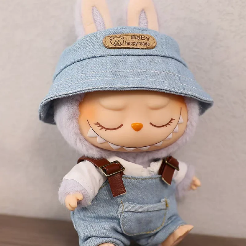 Ropa para muñecas Labubu de 17cm, conjunto de monos de macarrón Labubu, accesorios para muñecas a juego de colores