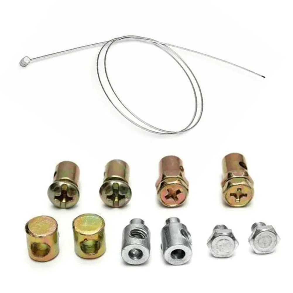 11 ชิ้น/เซ็ต Universal คันเร่งสายคลัตช์ชุดซ่อม Solderless หัวนมแขน NUT ชุดสายเครื่องตัดหญ้า Rotovator อะไหล่