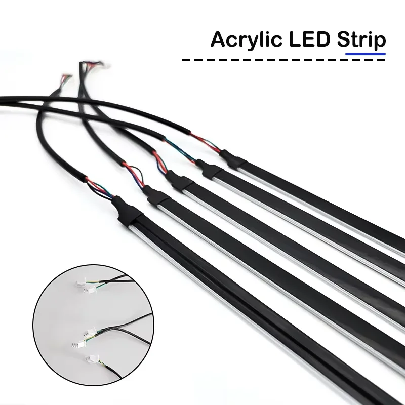 35/75/110cm led acrílico luz ambiente do carro rgb 64 213 cor sinfonia acrílico app streamer atmosfera lâmpada acessórios automóveis