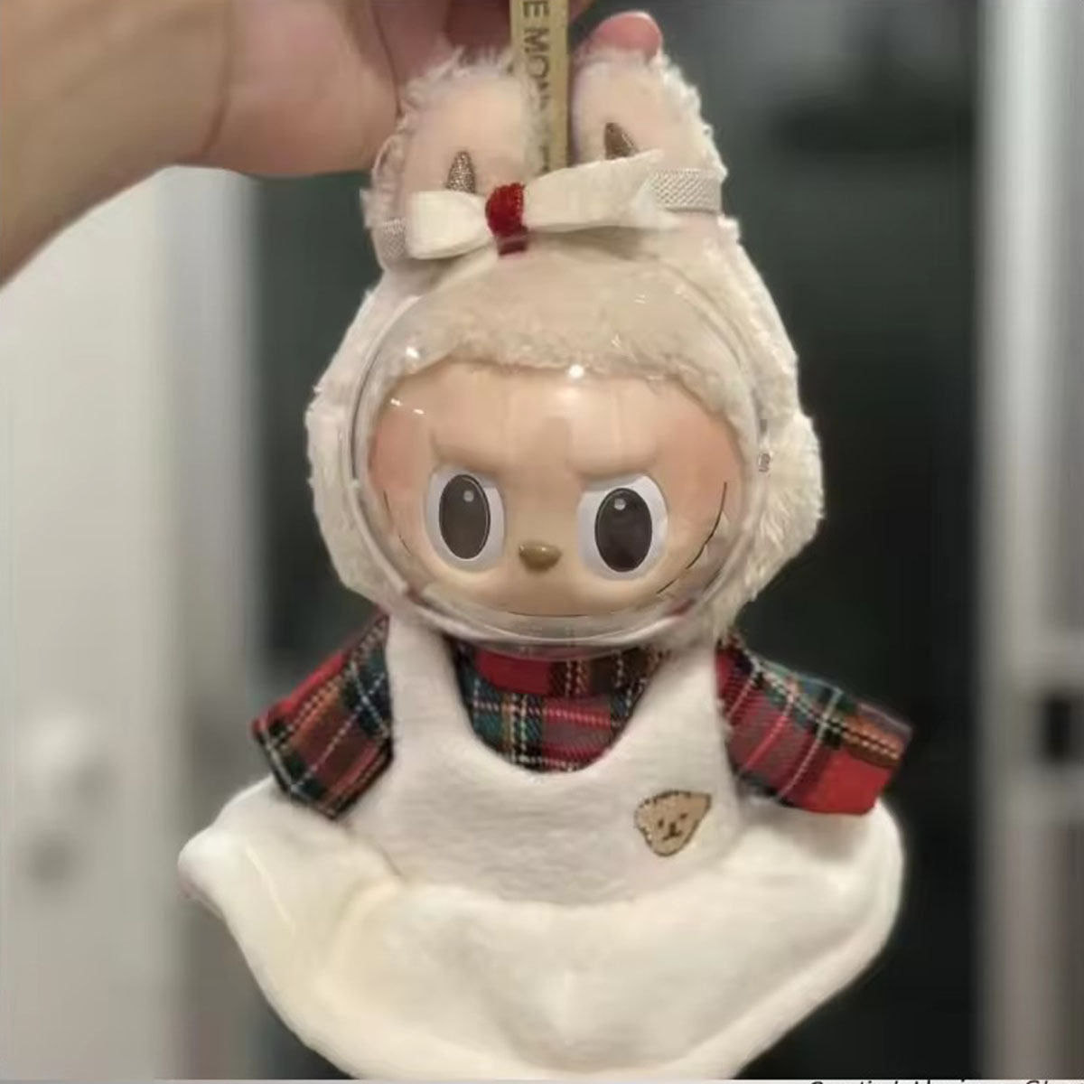 Transparant gezichtsmasker voor mini pluche pop Labubu Idol Kpop pop vinyl speelgoed gelaatsscherm popaccessoires Houd pop gezicht schoon