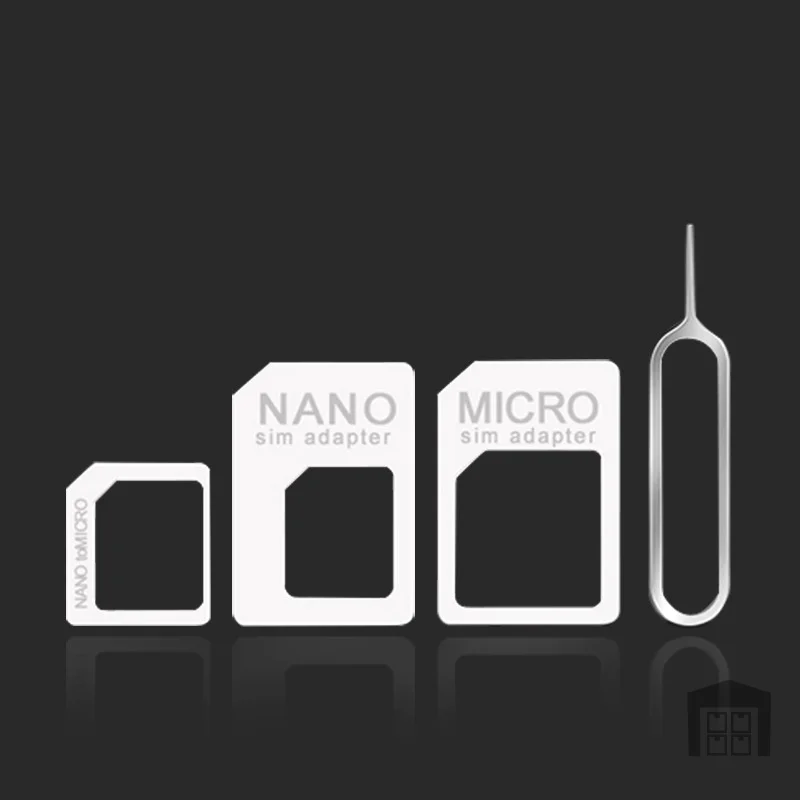 1 комплект адаптера Nano SIM-карты на стандарт Micro для телефона Адаптер SIM-карты Преобразование универсальных телефонов для Nano Sim 4 в 1