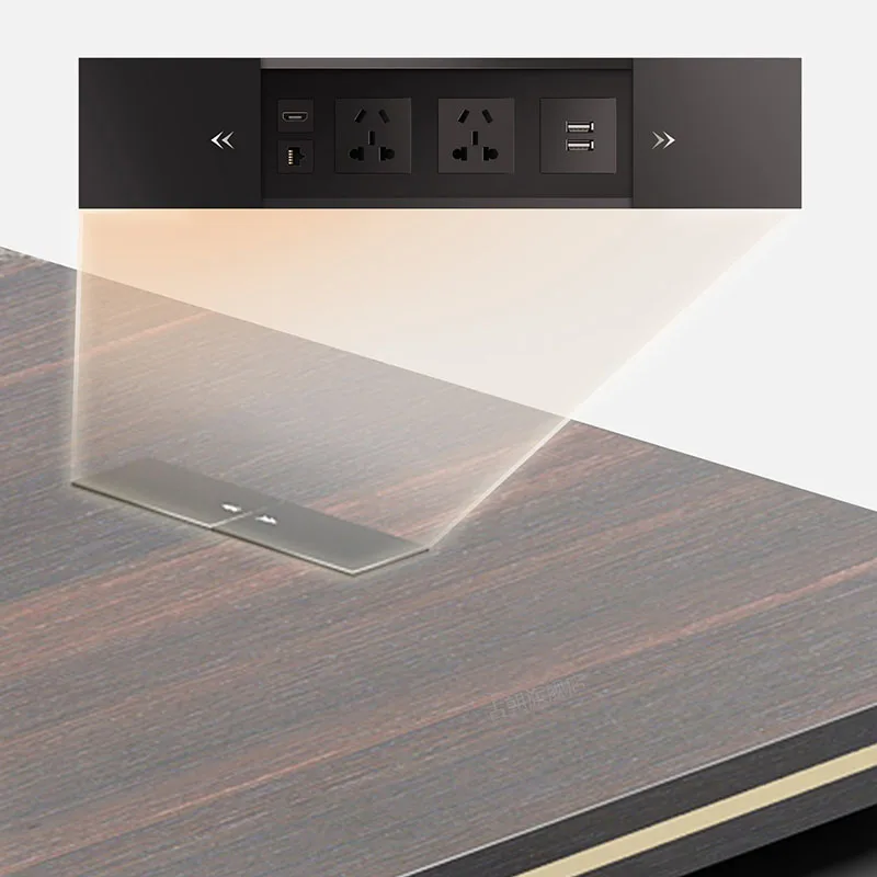 Mesa de escritório com gavetas, mesa para computador, móveis modernos, madeira preta, armazenamento de canto, europeu, piso