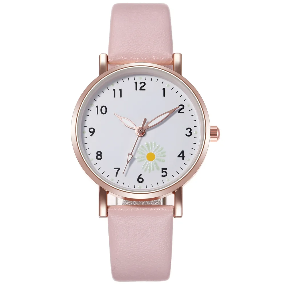 Reloj Little Daisy para mujer Reloj de cuarzo luminoso simple y fresco