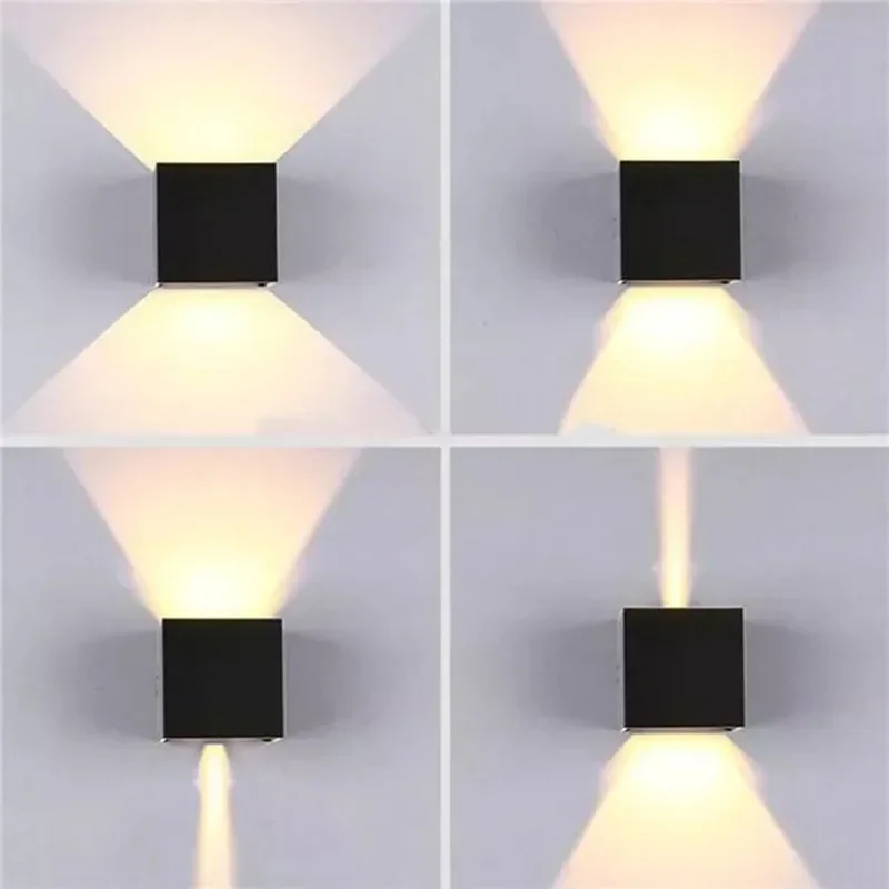 6W 12W LED luz de pared al aire libre impermeable IP65 porche jardín lámpara de pared aplique balcón terraza decoración lámpara de iluminación