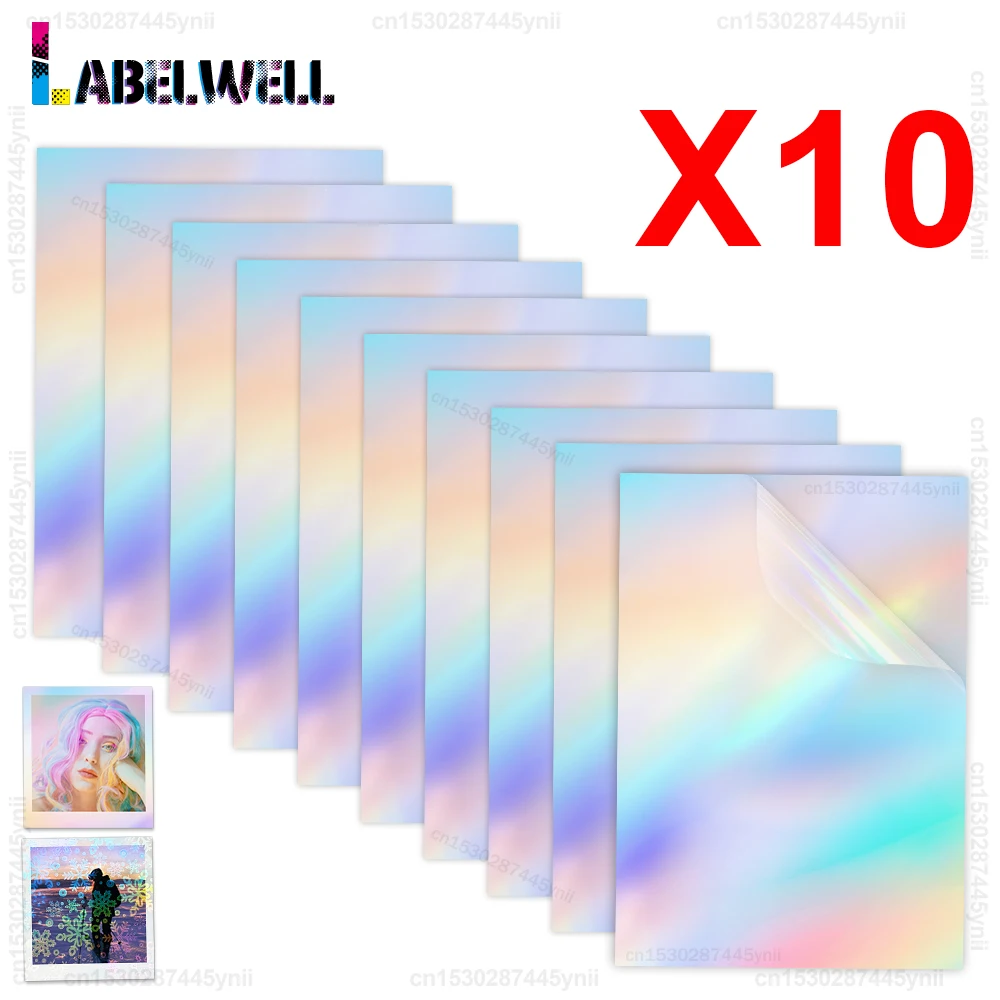 50/100 feuilles Film de stratification à froid étanche A4 Film de papier Transparent holographique pour plastifieuse bricolage film autocollant auto-adhésif
