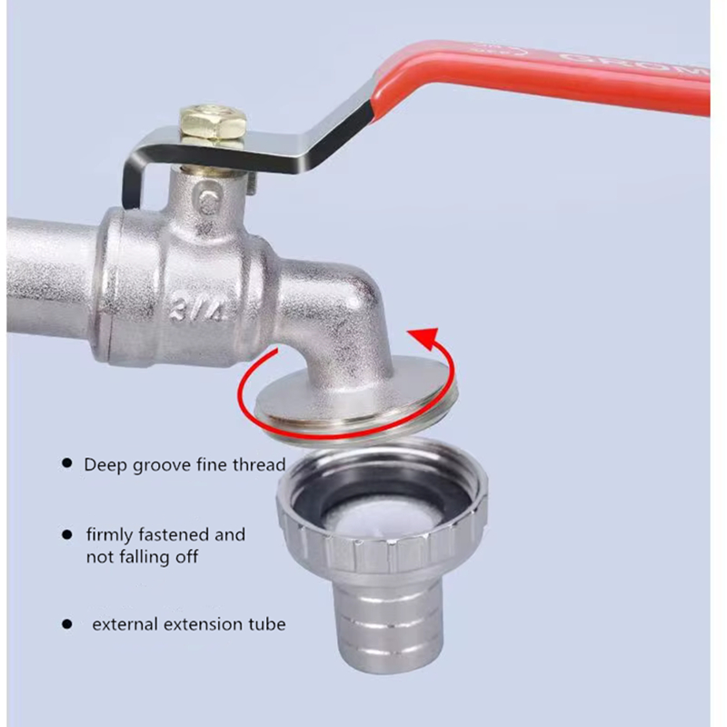 1PC ทนทาน IBC ถังอะแดปเตอร์ S60 * 6 ด้ายหยาบ 1/2 ''3/4'' Connector เปลี่ยนวาล์ว Garden Home วาล์วติดตั้งก๊อกน้ํา