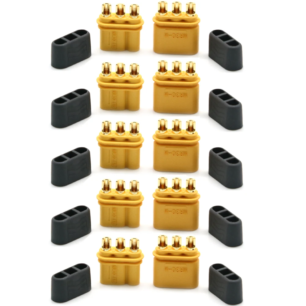 5/10/50 pares AMASS MR30 conector macho hembra con conector de funda para RC Lipo batería RC multicóptero avión