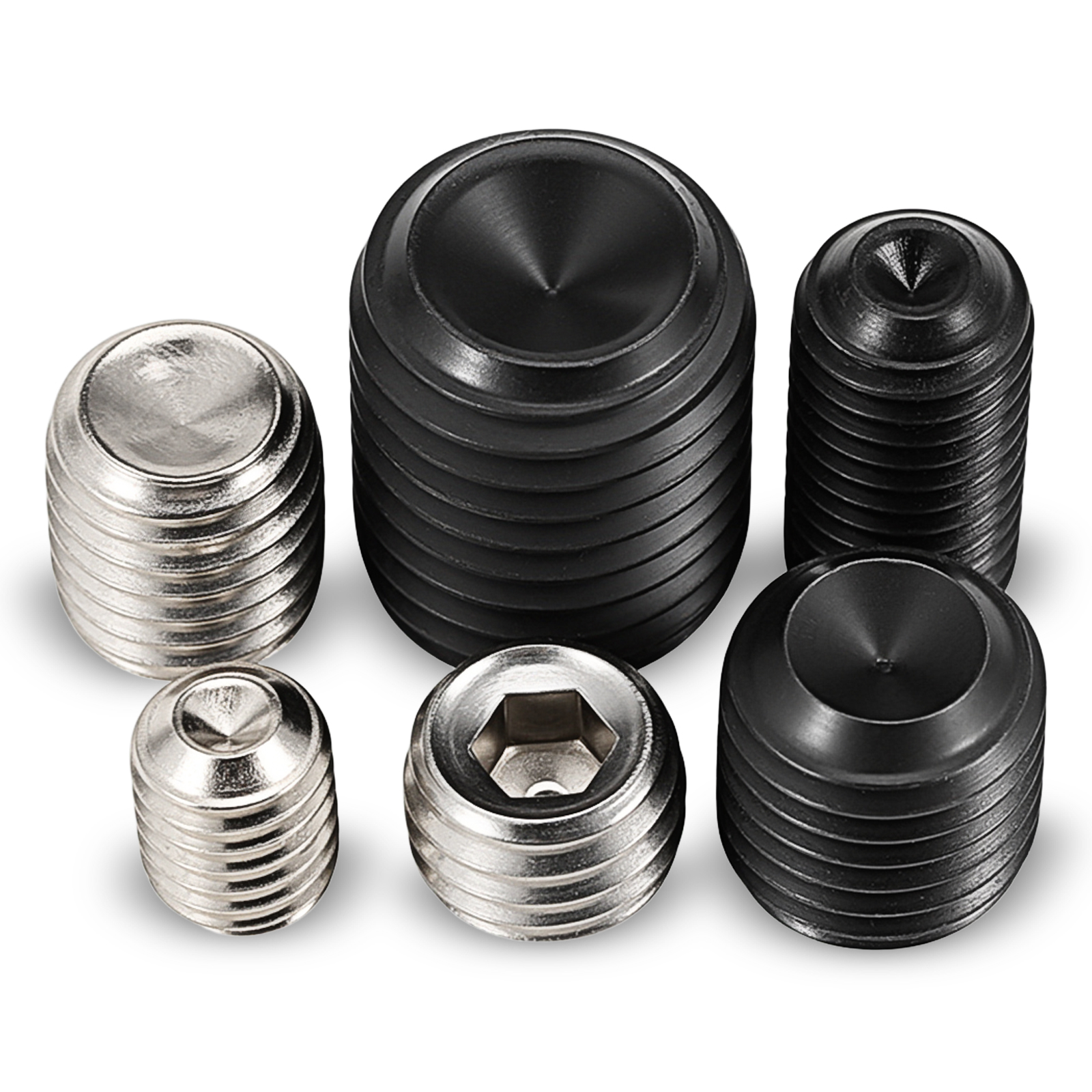 10 - 100 шт. DIN916 304 Нержавеющая сталь класса 12,9 Углеродистая сталь Набор винтов с шестигранной головкой Болт M1.6 M2 M2.5 M3 M4 M5 M6 M8