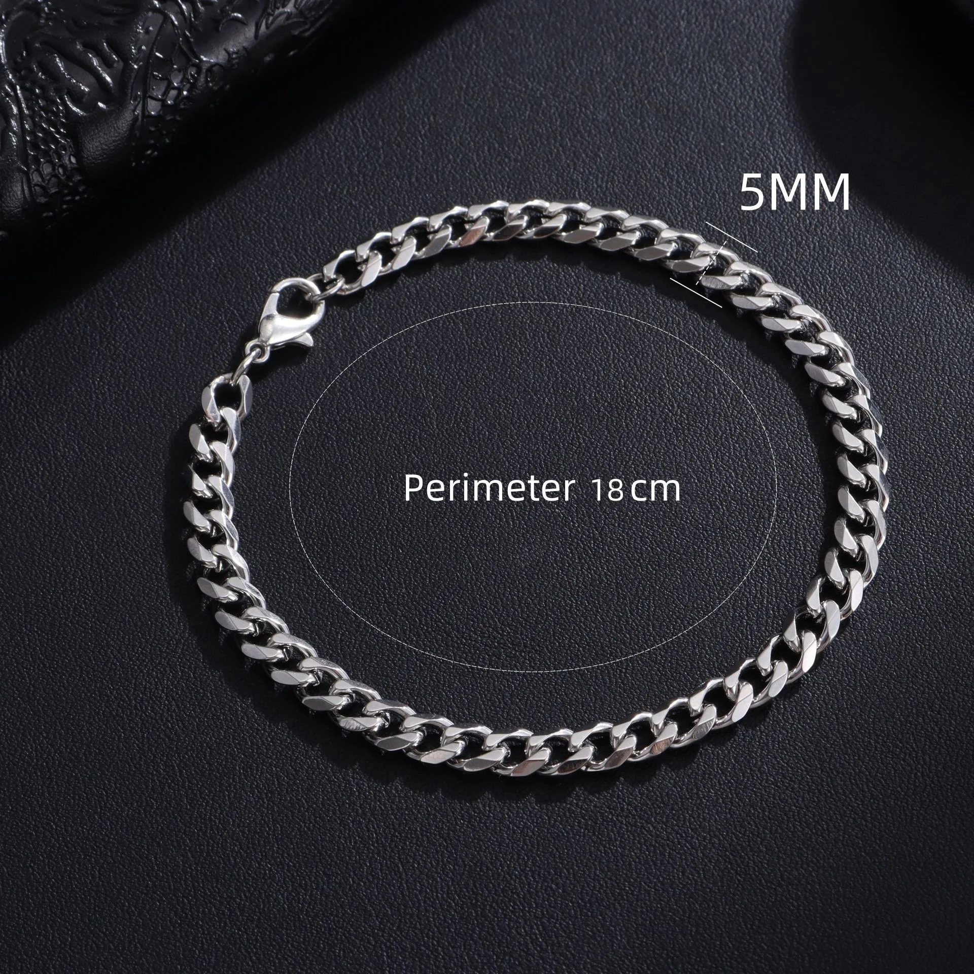 ใหม่อินเทรนด์ Cuban CHAIN สร้อยข้อมือผู้ชายคลาสสิกสแตนเลส 3/5/7/9 มม.ความกว้างสร้อยข้อมือสําหรับผู้ชายผู้หญิงเครื่องประดับของขวัญ