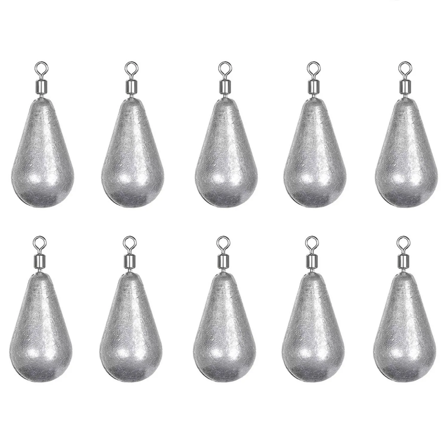 10 unids/lote, plomos de peso para pesca, 3,5g, 5g, 7g, 10g, 14g, 20g, cebo suave, accesorios para aparejos de pesca de lubina