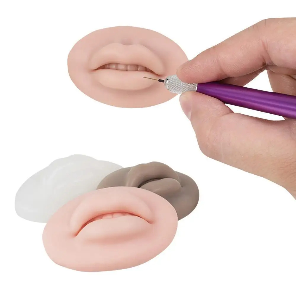 Práctica de tatuaje de silicona 5D, labios postizos, módulo de práctica de labios realista de silicona para Microblading, suministros de maquillaje semipermanente