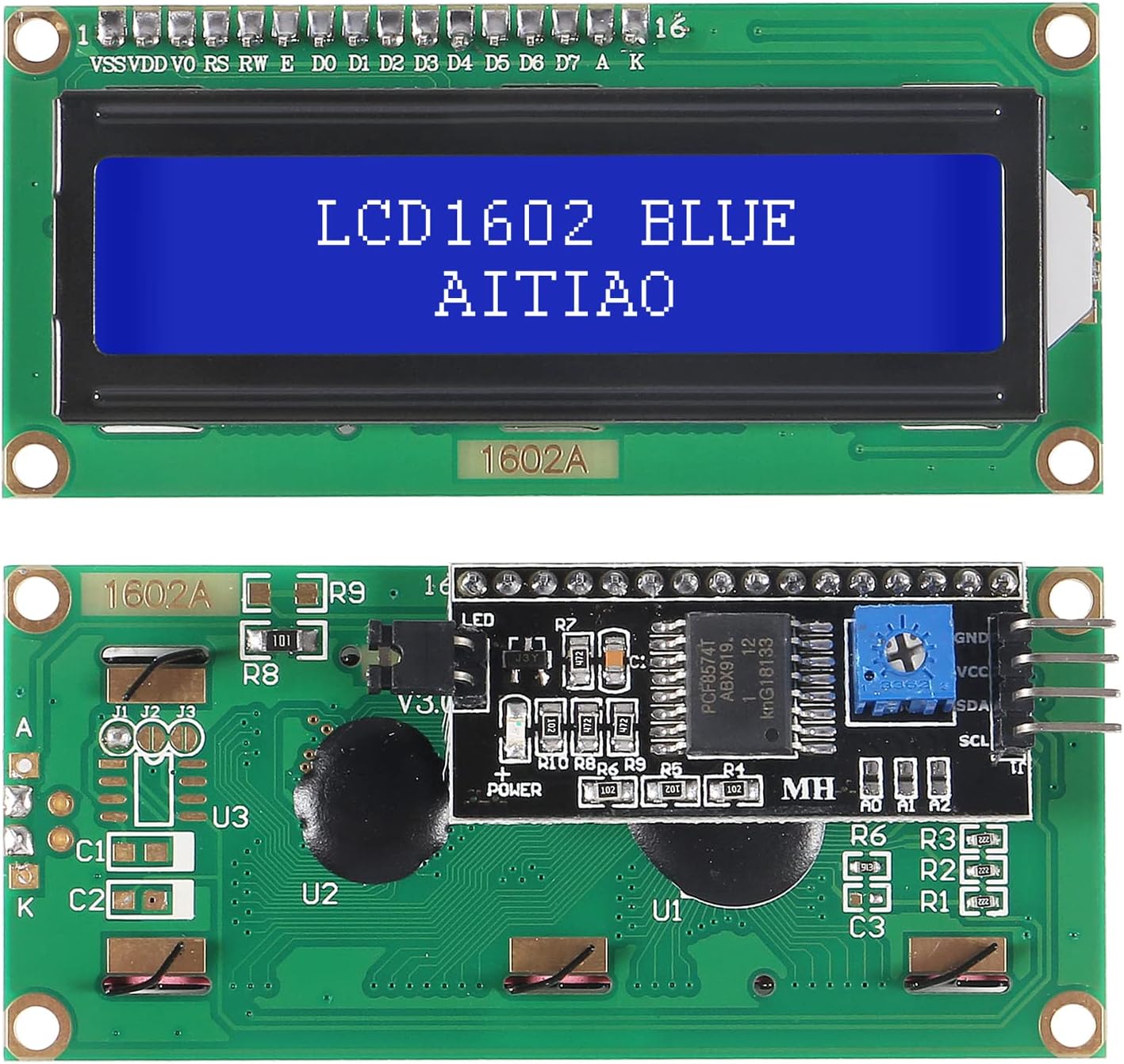1602 LCD Display Module IC I2C TWI 16x2 Characters Serial Interface Adapter LCD Module for Raspberry Pi DIY Project