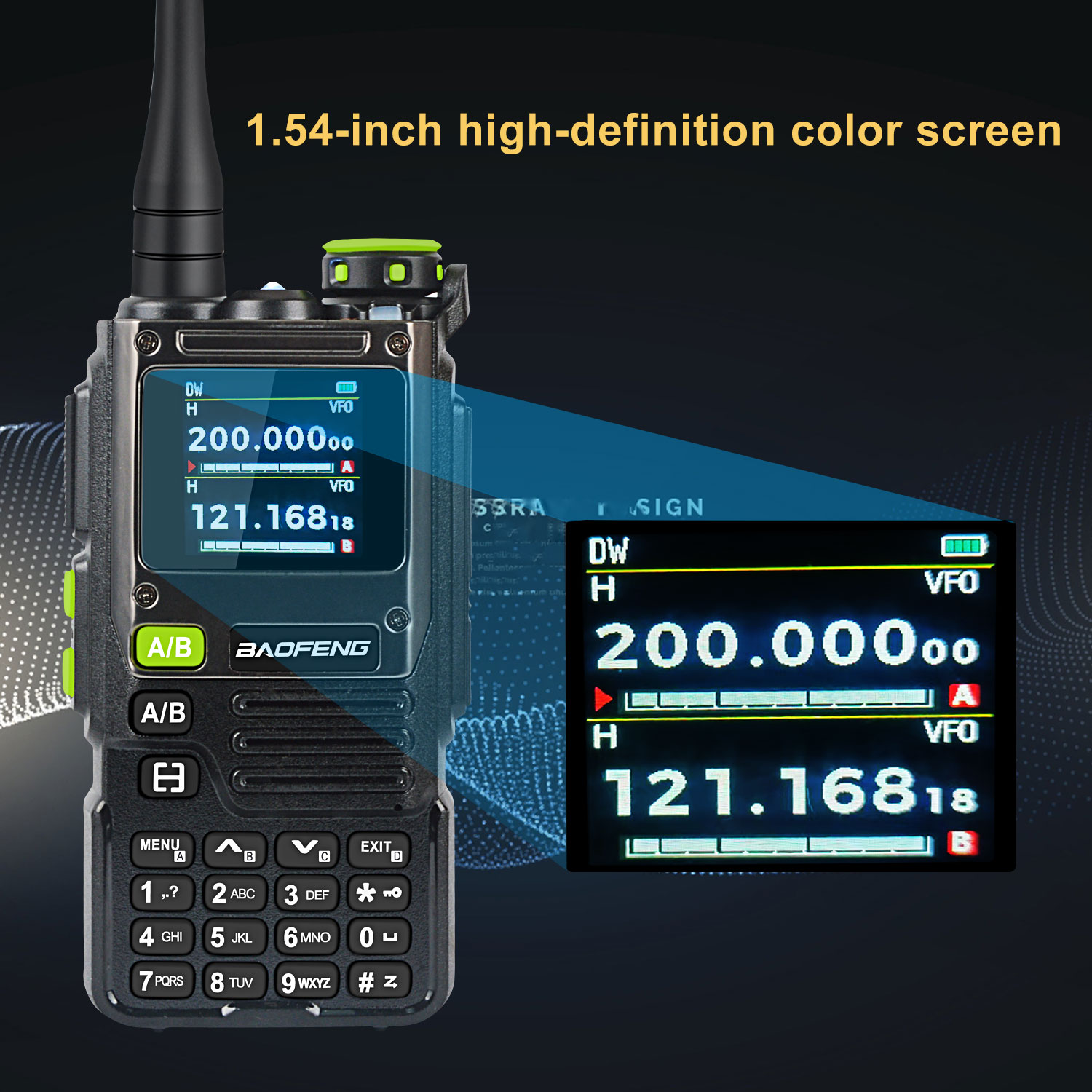 Baofeng K61 PRO K61pro 65-600 MHz Multi-Band 640Ch Scrambler Doppio Orologio Frequenza Sweep Amateur FM VOX Walkie Talkie