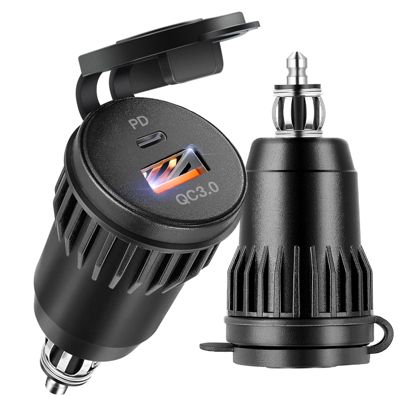 Мотоциклетный QC3.0 USB Type C PD Быстрое зарядное устройство Адаптер питания Hella DIN Разъем для BMW R1250 1300GS Для Ducati Для Triumph