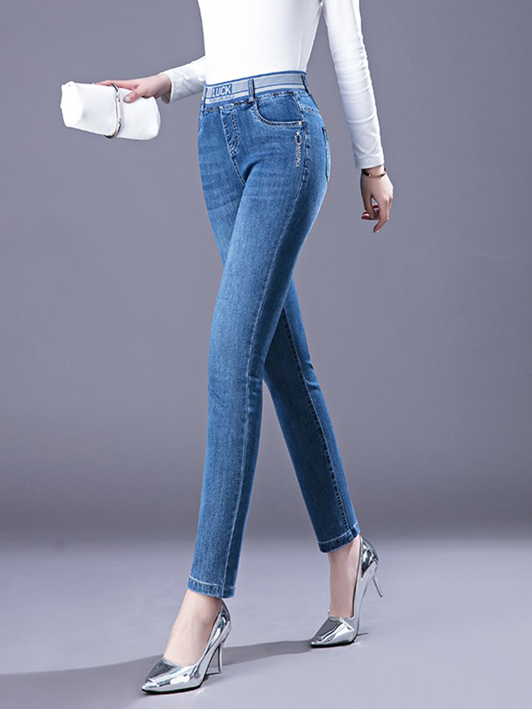 Winter verdicken Bleistift Jeans Frauen lässig dünn Plüsch Samt gefüttert Jeans hose Mutter warm große Größe 36 High Waist Stretch Vaqueros