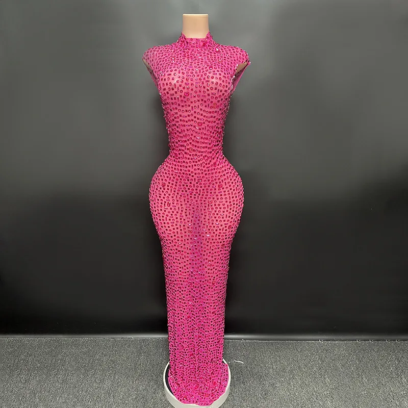 Elegante vestido de fiesta de cristal de lujo, vestido de celebración de cumpleaños, novia, diamante, largo, madre, Formal, gran fiesta