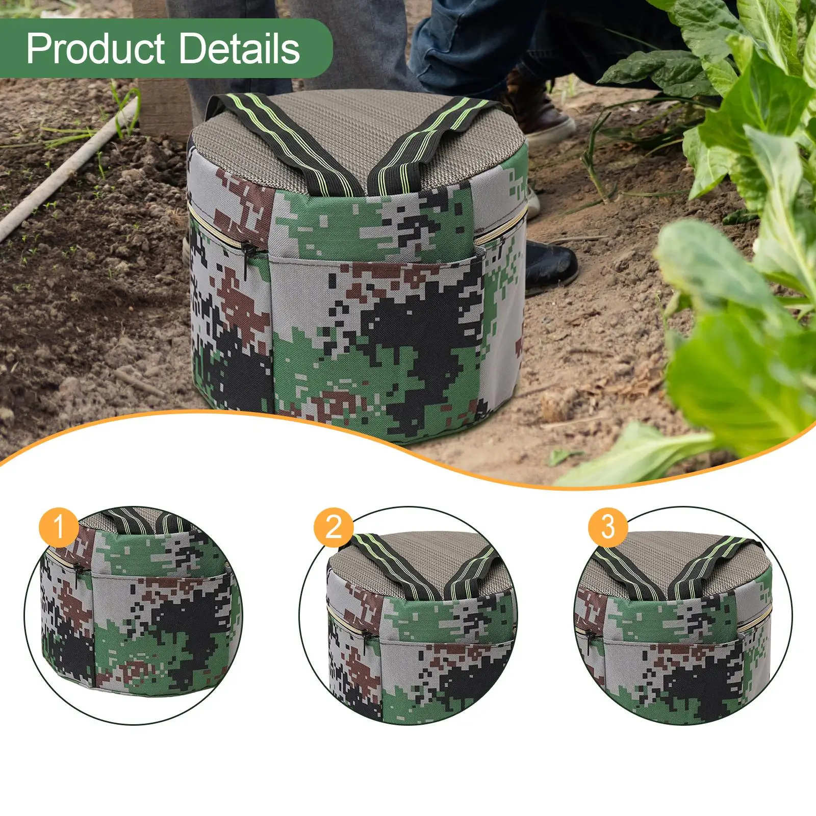 Gardening Stool Wearable Foam Camping Stool for Backyard Weeding Backpacking