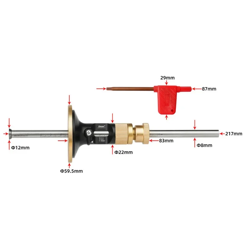 Dovetail Jig Wheel Marking Gauge Tool Set Woodworking Scriber Aluminum Alloy Linear Drawing Mortise Measuring Ruler