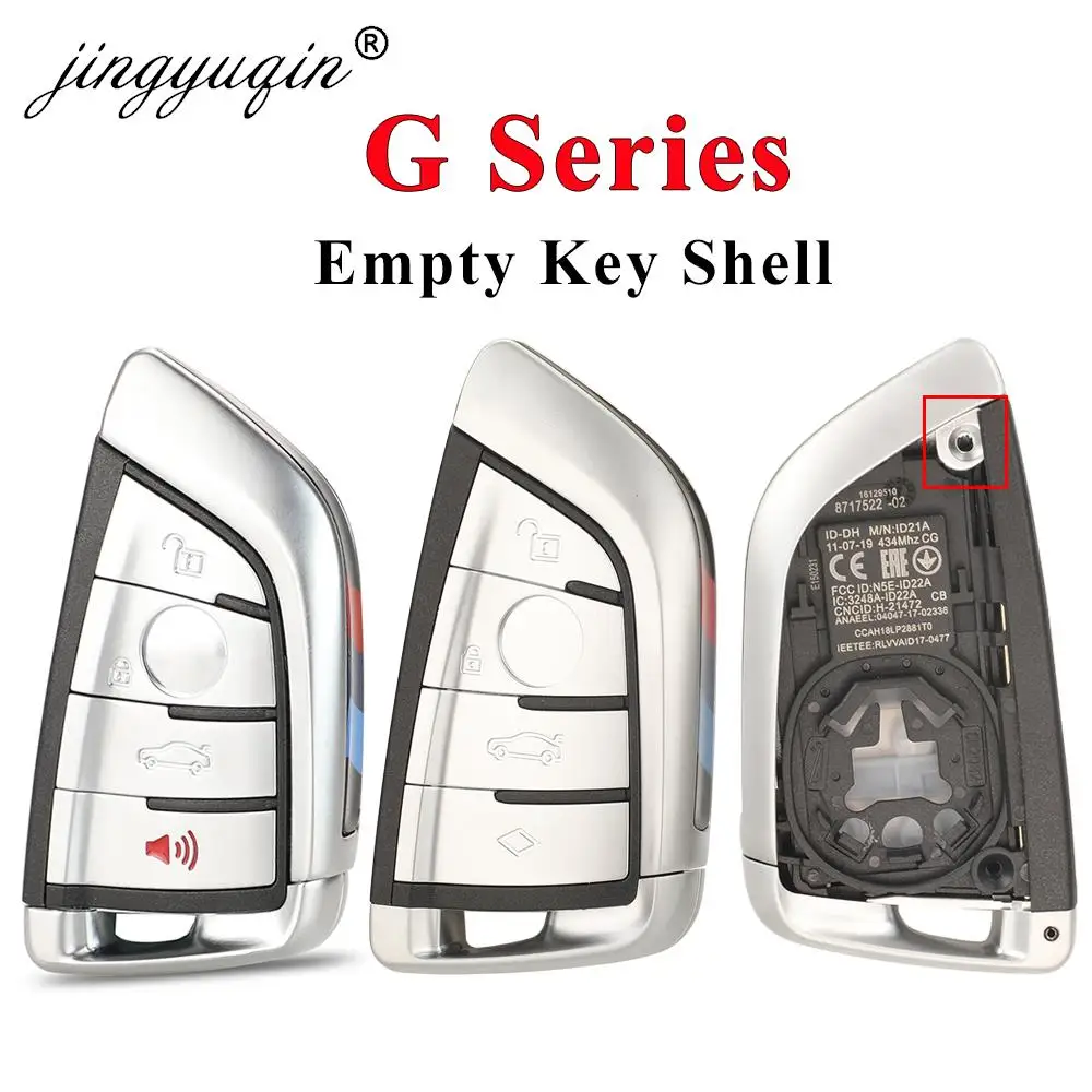 jingyuqin Obudowa pilota samochodowego do BMW 3 5 6 8 X3 X4 X5 X7 G Series G21 G20 G31 G30 Auto Keyless FOB Case Obudowa Zamiennik 4B