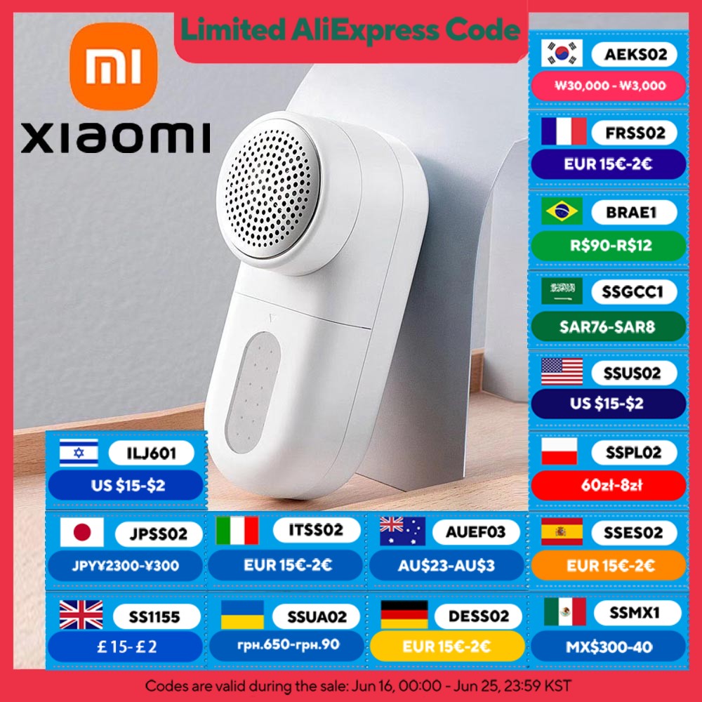 Portable New Original XIAOMI MIJIA Lint Remover Rechargable Cloth Fabric Shaver Fluff Pellet Remove Machine for Clothes Sweater