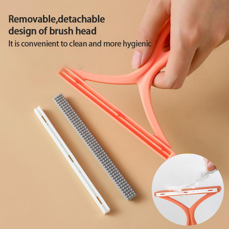 1pc 2in1 Double Sided Pet Hair Remover Lint Remover Clean Tool Shaver Sweater Cleaner Fabric Shaver Scraper For Clothes Carpet