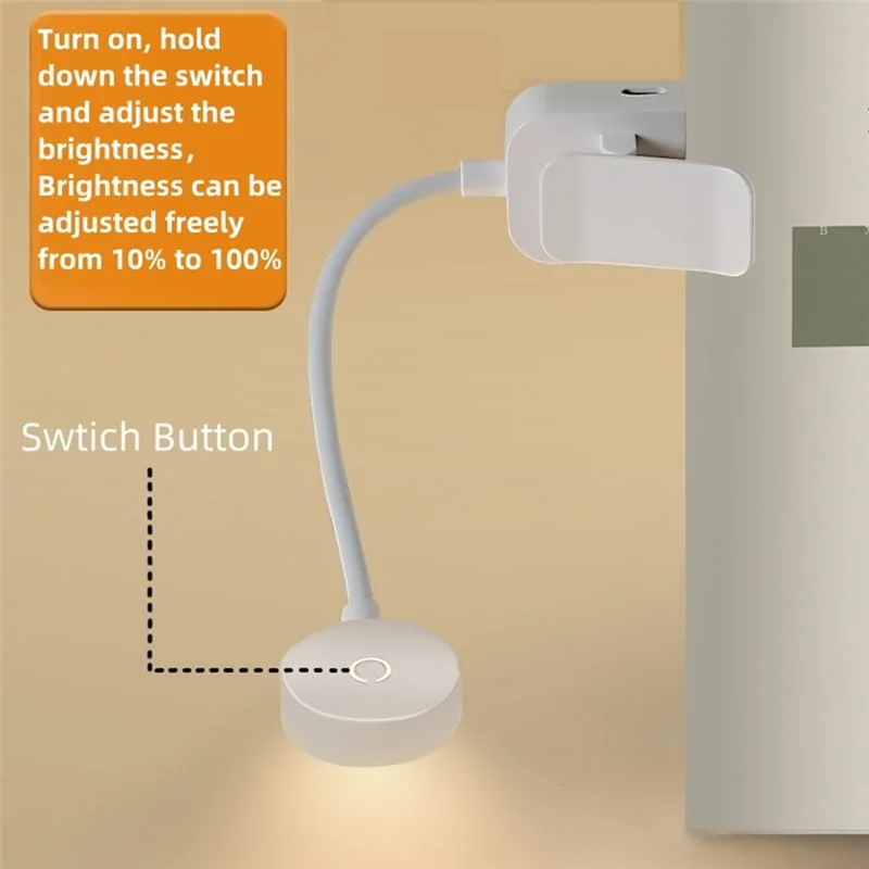ABSS-Lights Forreading Inbed At Night Recarregável Livro Luz Clipe Onnight Reading Light Forbook