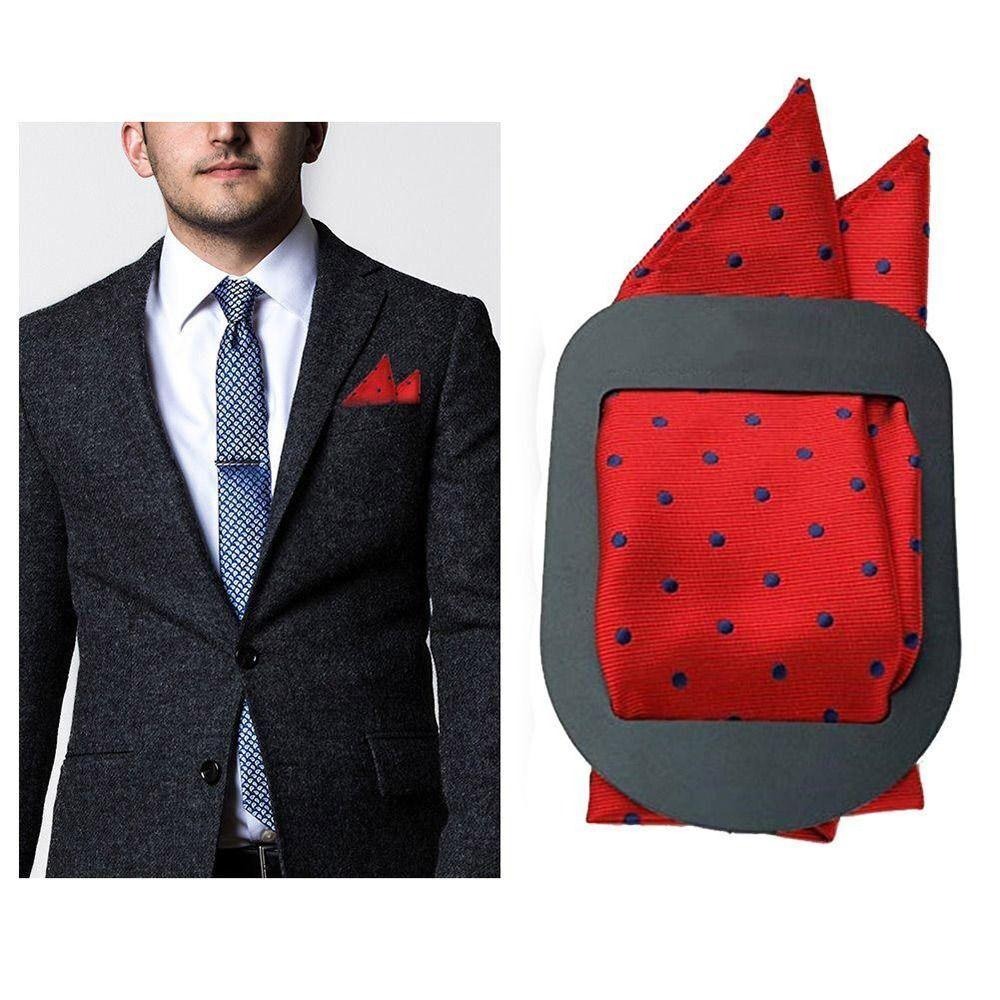 PP Pochetten Houder Zwart Universele Maat Zakdoek Keeper Organizer Sjaal Zijde Vaste Clip Heren Pak Dragen Accessoire