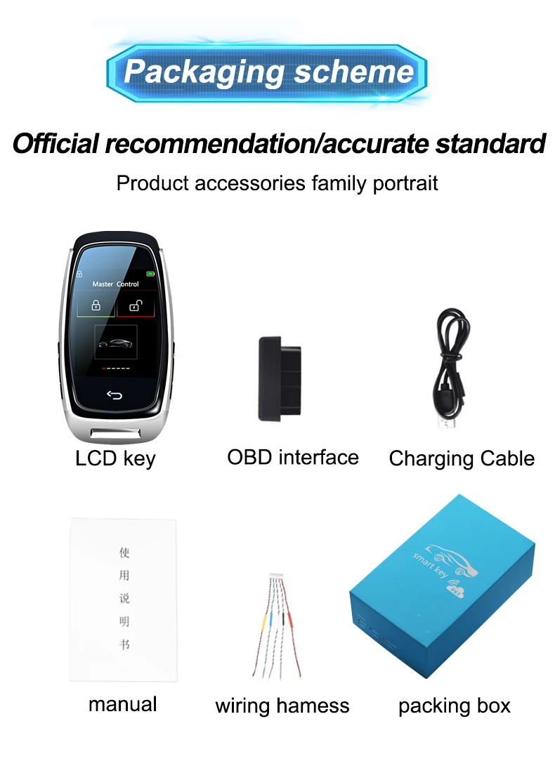 CF920 Modifizierte Universal-Fernbedienung Display Smart LCD Schlüssel Komfortable Eintrag Auto Lock Keyless Go Für Audi/BMW/Ford/Mazda/Toyota/KIA