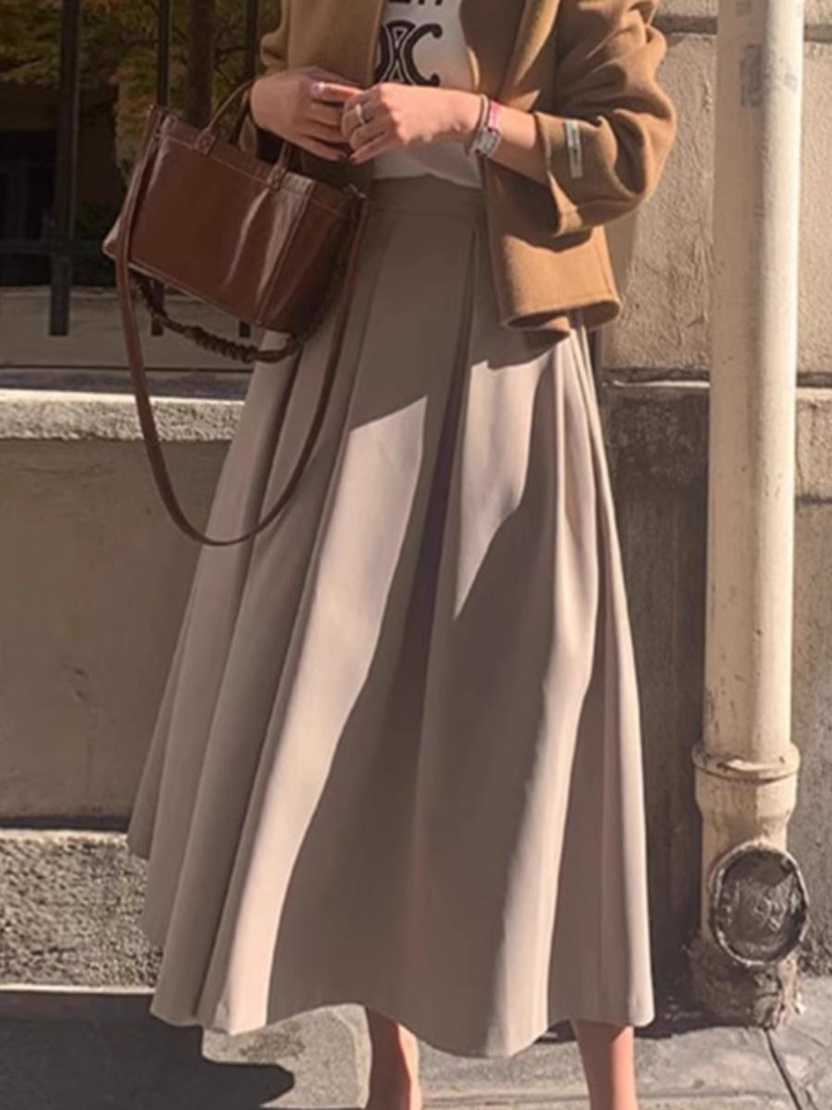 「MD」"A · Moda" Falda de primavera y otoño Traje adelgazante Hepburn Sle Vestido largo