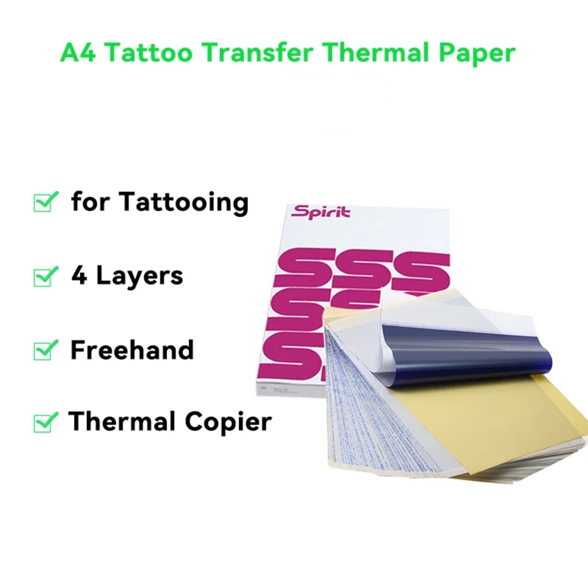 Tattoo A4 Transferpapier Tattoo Transferpapier Schablone Carbon Kopierer Geist Schablone Carbon 4 Schichten Thermopapier DIY Tattoo