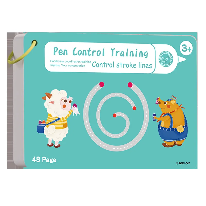 Tracing Workbook Montessori Books 48 Page Pen Control Training Early Childhood Exercise Book Reusable Calligraphy Copybook