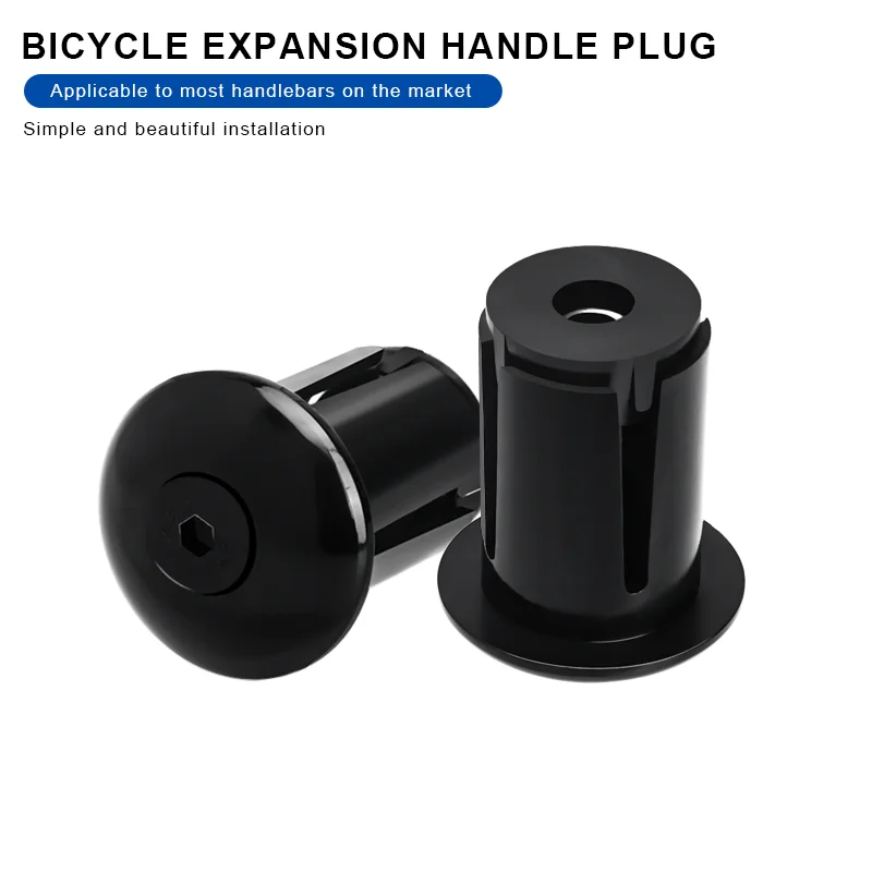 Bicycle Bar Ends Plug Caps Expanding Adjustable Locking Handlebar End Plugs Plastic For Road Cycling MTB Mountain Bike Grip Cap