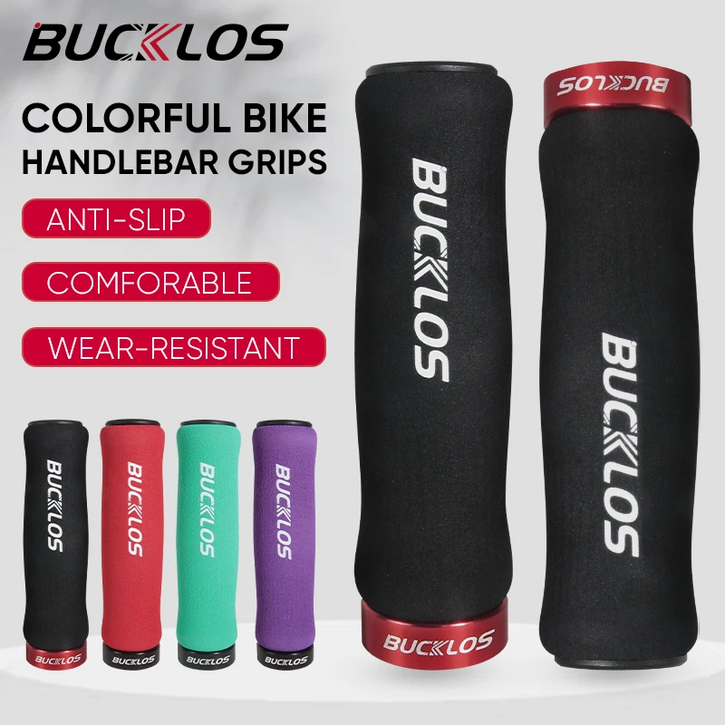 BUCKLOS Mtb Bicycle Grips Sponge Shock-absorbing Cycling Handlebar Sleeve Antislip Bike Handlebar Grip Comfort BMX Parts
