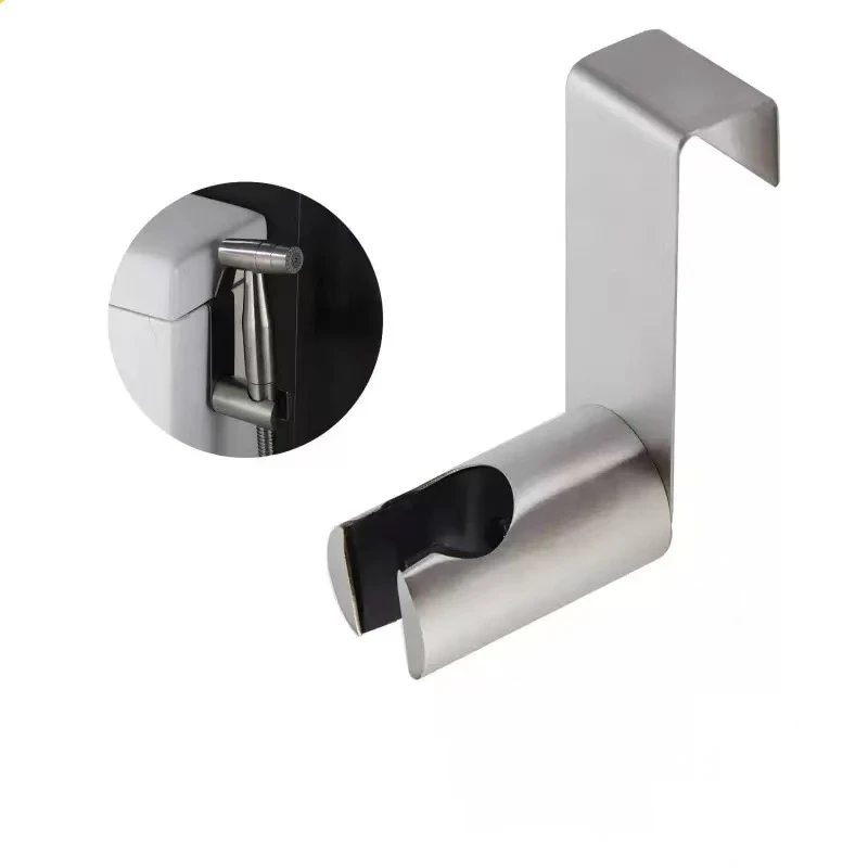 1 pz supporto in acciaio inossidabile gancio gancio bidet spruzzatore supporto WC attacco bagno staffa sospesa per doccetta