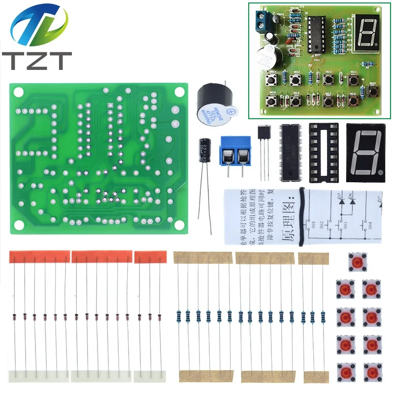 Eight Person Responder Diy Kit 8 Channel Answering Teaching Practice Welding CD4511 8Bit Answer Device Suite Electronic Training