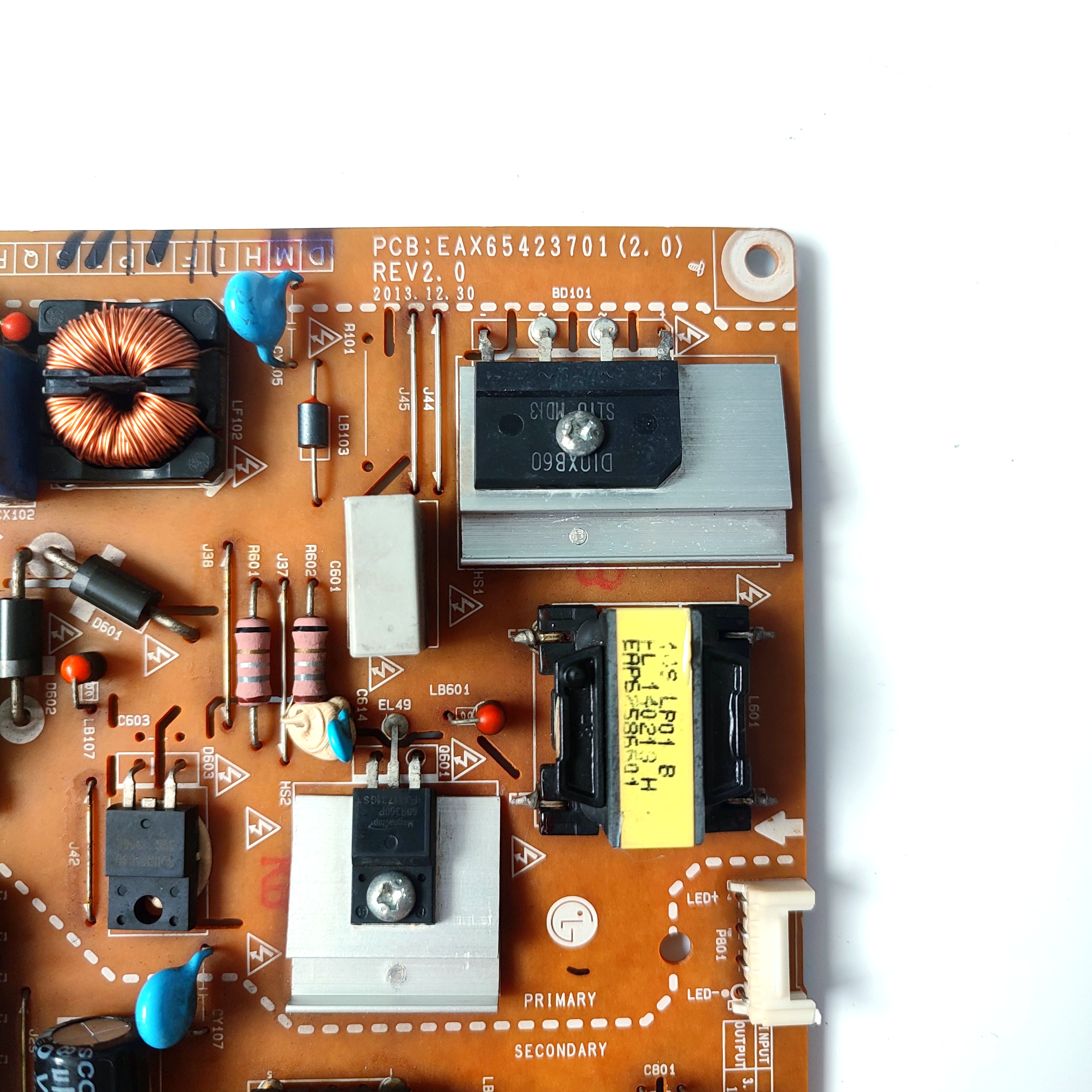 Original 42/39 Inch TV Power Supply Board Card LG 42LB550V 42LB570V 42LB580V 42LB650V EAX65423701 (2.0) REV 2.0 LGP3942-14PL1