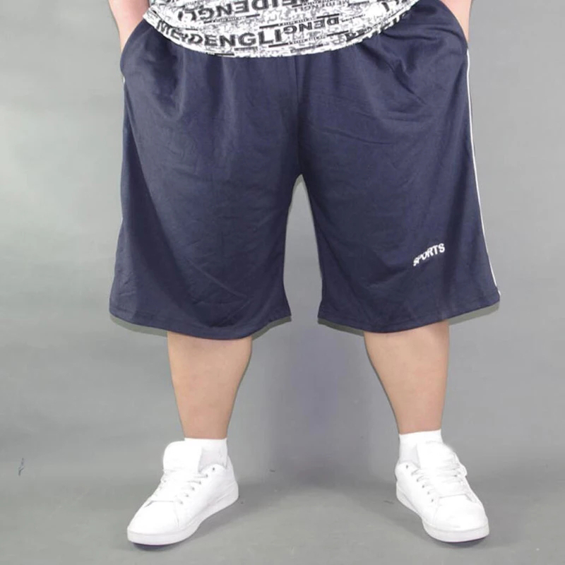 Männer plus Größe Shorts plus Größe 10XL 8XL 9XL Taille 142 cm Sommer große elastische Sport lässig lose große Größe 60 blaue Shorts