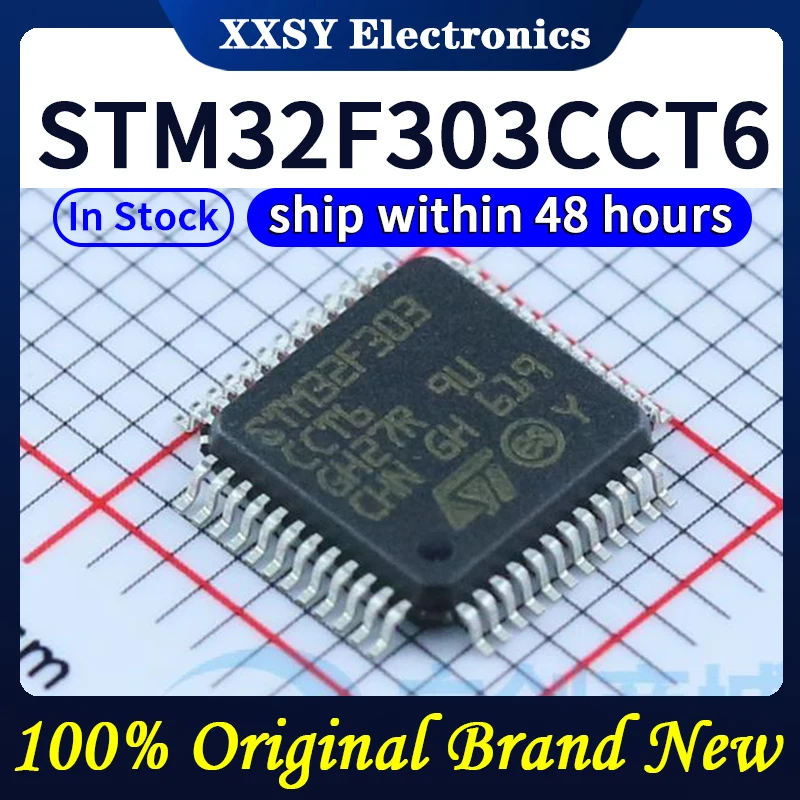 STM32F303CBT6 STM32F303CCT6 STM32F303RBT6 STM32F303RCT6 STM32F303RET6 STM32F303VCT6 STM32F303VET6 En stock 100% Original y nuevo