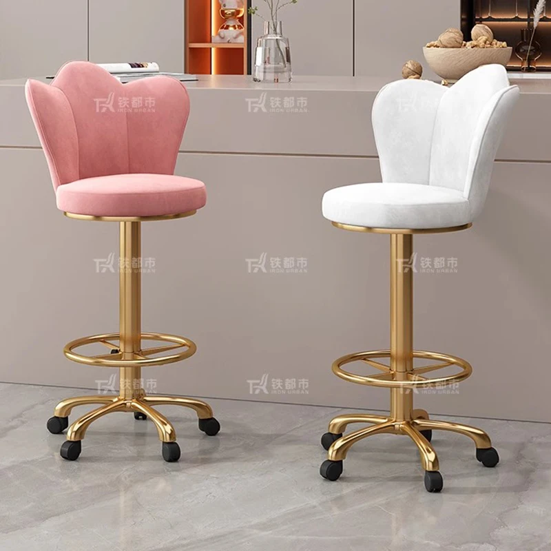 Lange moderne Barstühle, verstellbares Design, luxuriöse Barhocker mit drehbarem Akzent, Wohnzimmer, ergonomische, ästhetische Cadeira-Wohnmöbel