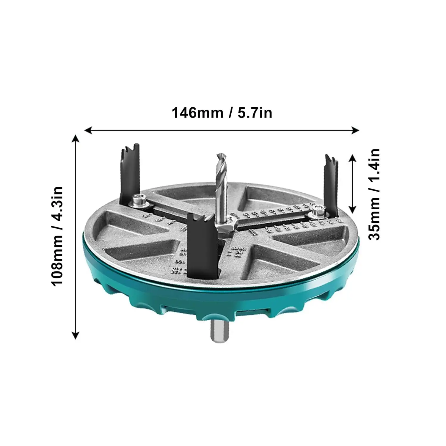 Adjustable Round Hole Saw Tool, Adjustable Hole Saw Diameter 45mm-130mm Woodworking Cutting Tools Hole Opener