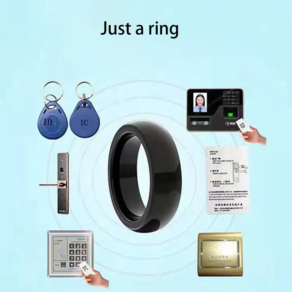 Nfc Smart Chip Waterproof Anti-magnetic Ring Rfid ID IC Tag T5577 Cuid Badge Key Copy 125khz 13.56mhz Token Clone Duplicator
