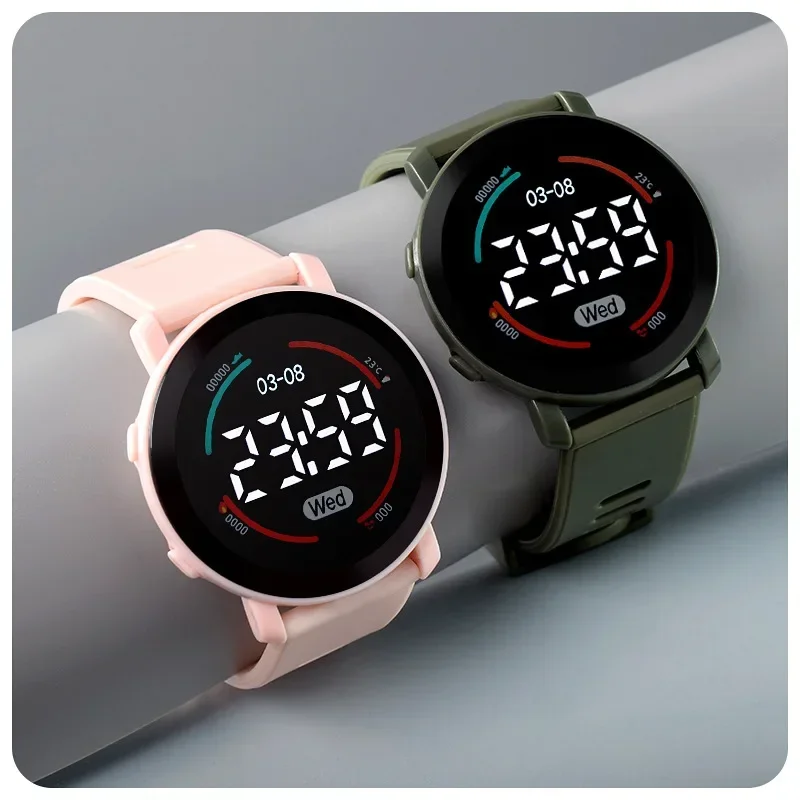 LED Digital Kinder Uhren Leuchtende Wasserdichte Sport Kinder Uhr Silikon Armband Elektronische Armbanduhr für Junge Mädchen reloj mujer