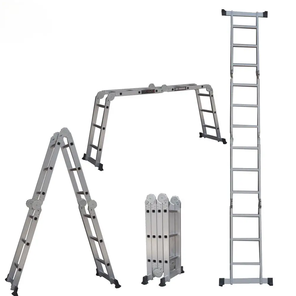 Modern Aluminum Multi-Position Telescoping Scaffold Extension Folding Combination Ladder Stool Structure Industrial-Grade