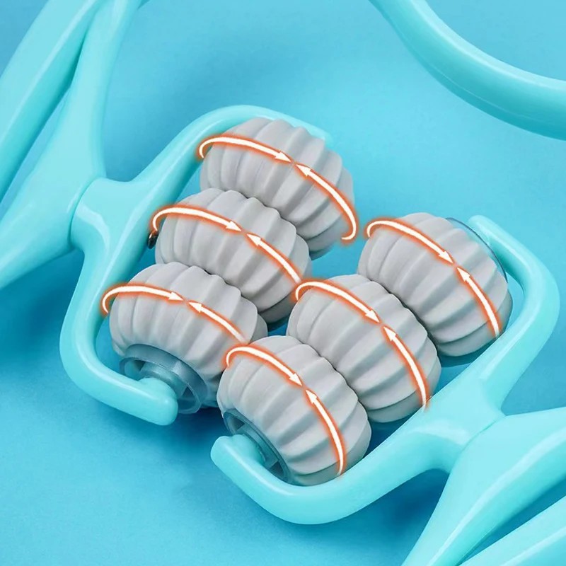 เครื่องนวดคอแบบหนีบนวดคอสิ่งประดิษฐ์สำหรับเครื่องนวดคอแบบ6ล้อด้วยมือใช้งานได้หลากหลายใช้ในบ้านบรรเทาความเมื่อยล้า