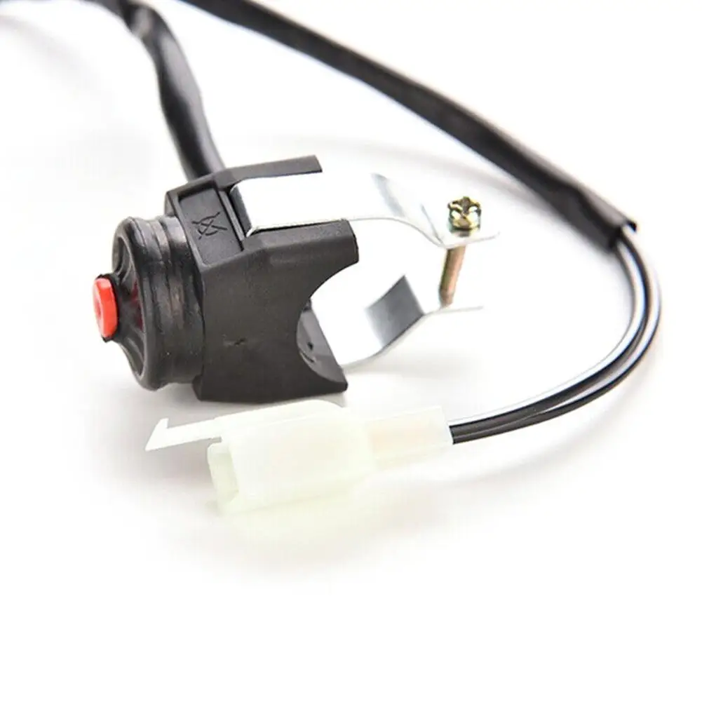 Motorcycle Kill Stop Switch Red Push Button Horn Starter Dirt Bike ATV UTV Dual Sport For 22mm Handlebar Mounted Bars