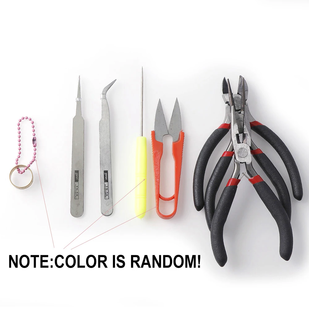 高品質 DIY ジュエリー作成ツールキットプライヤーセットラウンドノーズプライヤーサイドペンチワイヤーカッターはさみビーズピンセット
